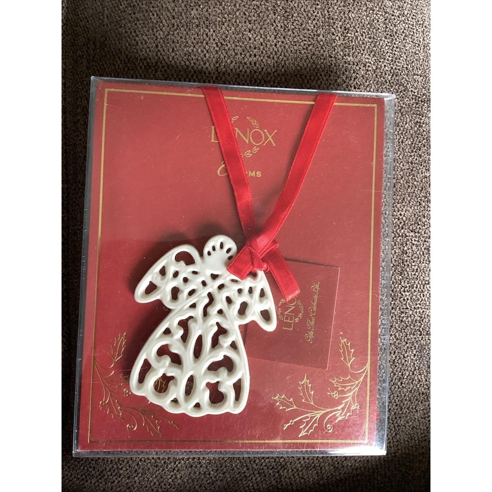 2003 Lenox Fine Ivory Bone China ANGEL Charm Christmas Tree Ornament New